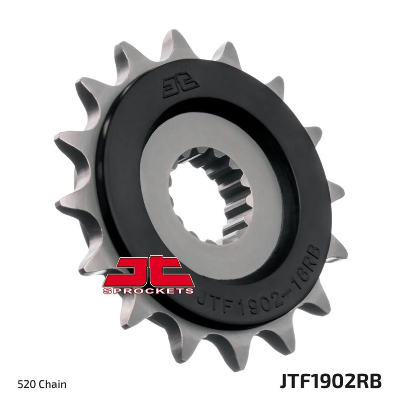 Lánckerék első JTF1902.16RB, 520-as lánchoz. Fogszám: 16, RB gumi csillapítás