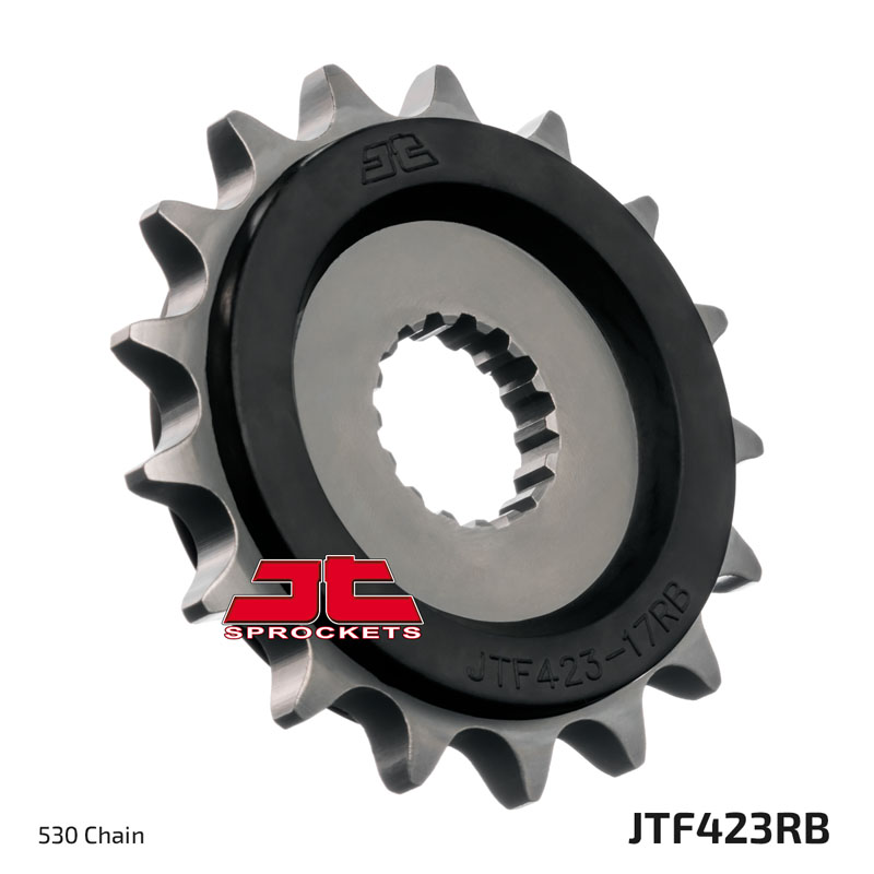 Lánckerék első JTF423.18RB , 530-as lánchoz. Fogszám: 18, RB gumi csillapítás