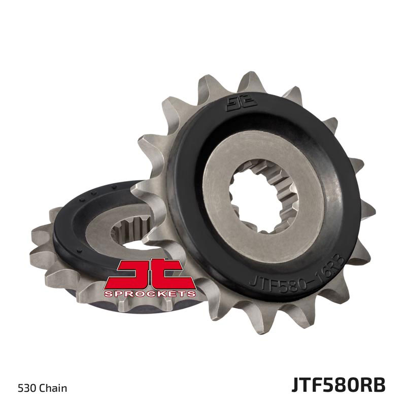 Lánckerék első JTF580.17RB , 530-as lánchoz. Fogszám: 17, RB gumi csillapítás