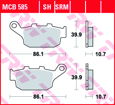Fékbetét TRW Lucas hátsó MCB585SH szinter (Yamaha)