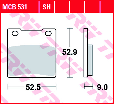 Fékbetét TRW Lucas hátsó MCB531SH szinter (Suzuki)