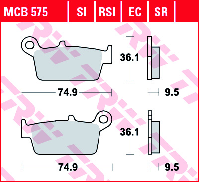 Fékbetét TRW Lucas hátsó MCB575SI szinter off Road (Suzuki)