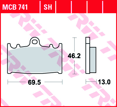 Fékbetét TRW Lucas hátsó MCB741SH szinter (Suzuki)