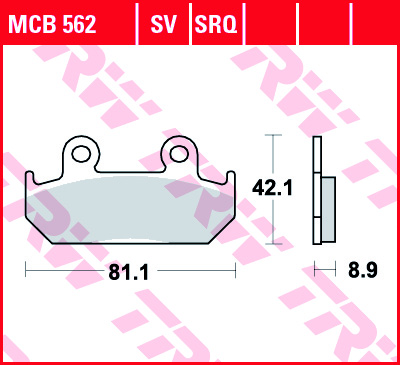 Fékbetét TRW Lucas első MCB562SV szinter (Honda)