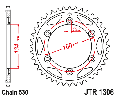 Lánckerék hátsó JTR1306.41 530-as lánchoz. fogszám: 41