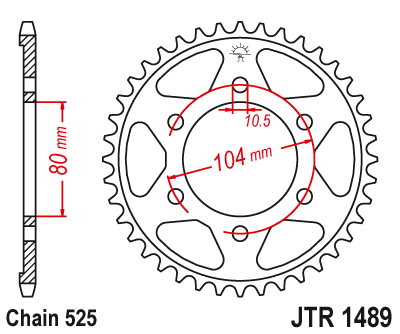 Lánckerék hátsó JTR1489.42ZBK 525-ös lánchoz. fogszám: 42ZBK