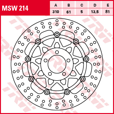 Féktárcsa első TRW Lucas MSW214 