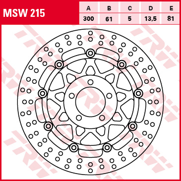 Féktárcsa első TRW Lucas MSW215 