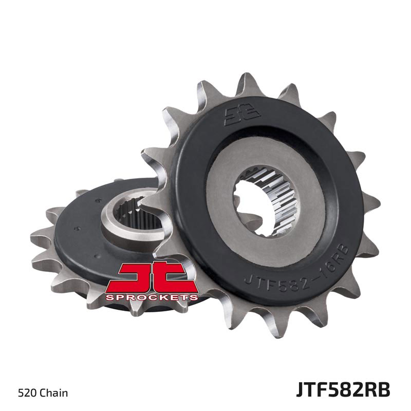 Lánckerék első JTF582.16RB, 520-as lánchoz. Fogszám: 16RB, RB gumi csillapítás