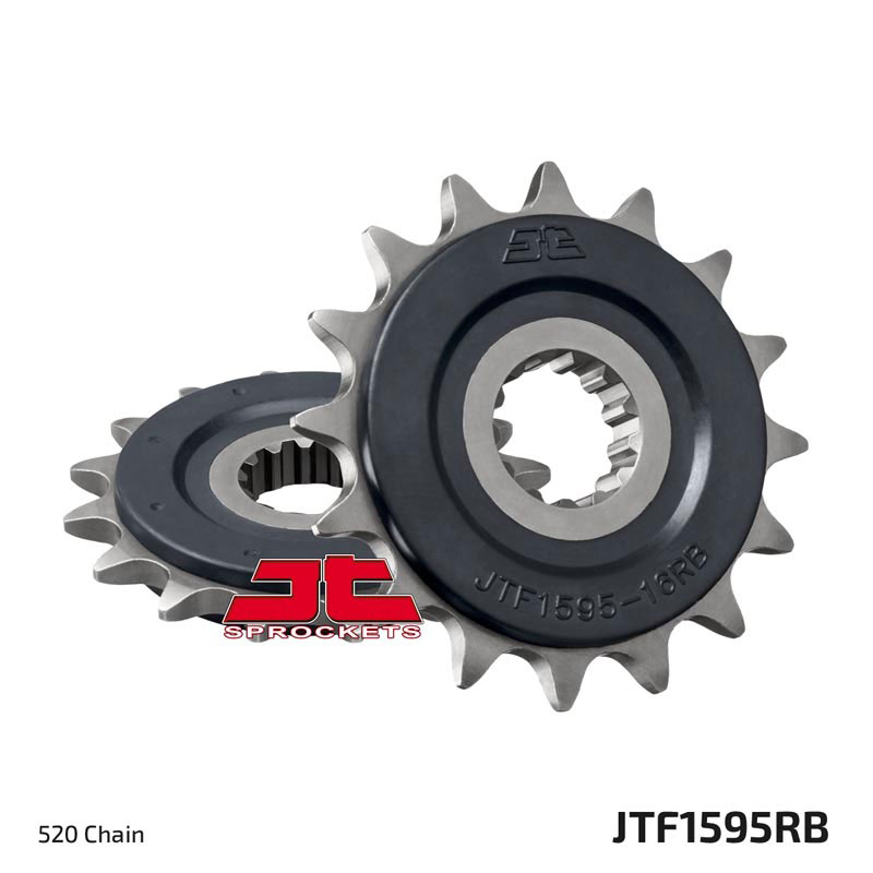 Lánckerék első JTF1595.16RB, 520-as lánchoz. Fogszám: 16, RB gumi csillapítás