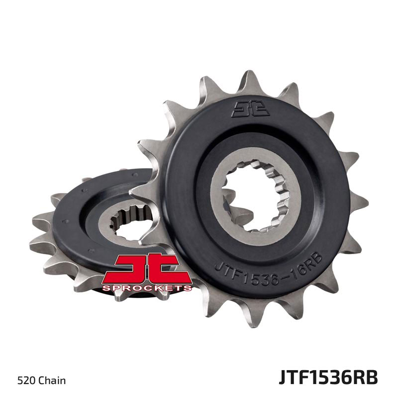 Lánckerék első JTF1536.16RB, 520-as lánchoz. Fogszám: 16, RB gumi csillapítás