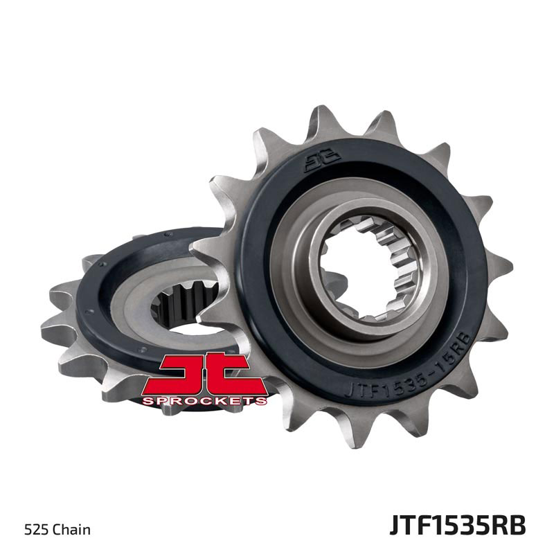 Lánckerék első JTF1535.15RB, 525-ös lánchoz. Fogszám: 15, RB gumi csillapítás
