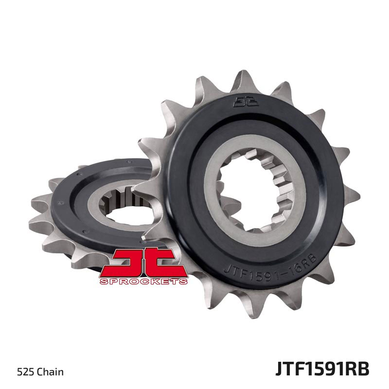Lánckerék első JTF1591.15RB, 525-ös lánchoz. Fogszám: 15, RB gumi csillapítás
