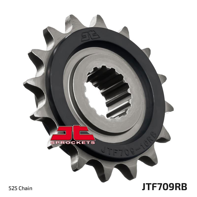 Lánckerék első JTF709.16RB, 525-ös lánchoz. Fogszám: 16, RB gumi csillapítás