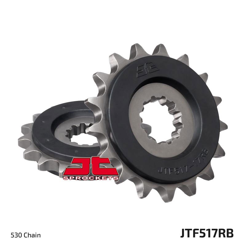 Lánckerék első JTF517.17RB , 530-as lánchoz. Fogszám: 17, RB gumi csillapítás