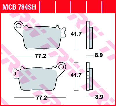 Fékbetét TRW Lucas hátsó MCB784SH szinter (Yamaha)