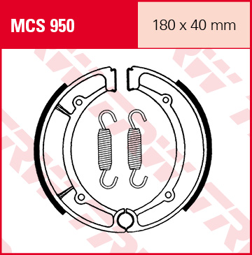 Fékpofa TRW Lucas hátsó MCS950 (Yamaha)