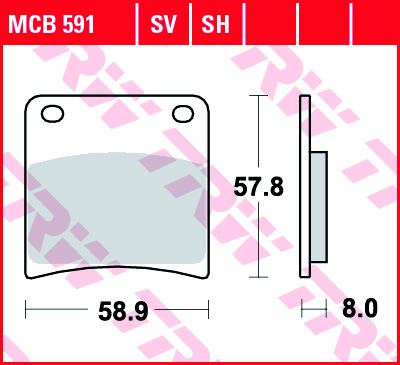 Fékbetét TRW Lucas első MCB591 (Suzuki)