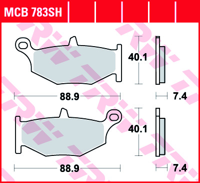 Fékbetét TRW Lucas hátsó MCB783SH szinter (Suzuki)