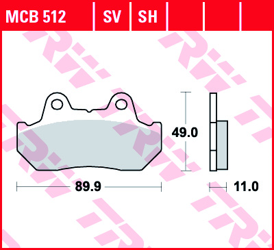 Fékbetét TRW Lucas első MCB512 (Honda)