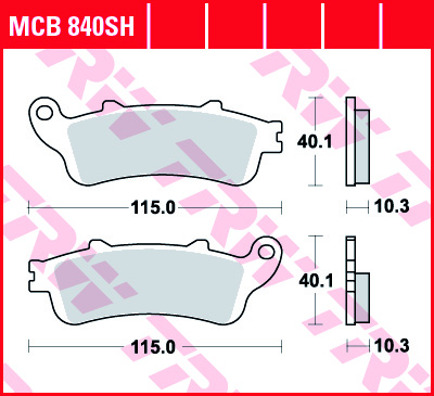 Fékbetét TRW Lucas hátsó MCB840SH szinter (Honda)