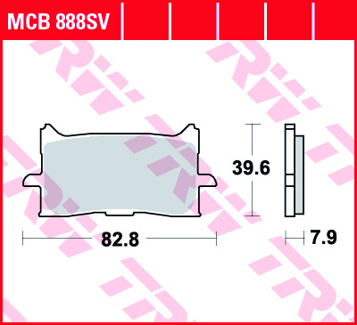Fékbetét TRW Lucas MCB888SV (SV=szinter első)