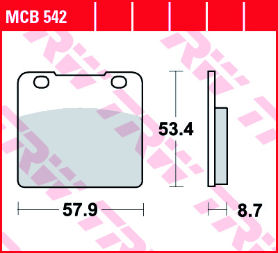 Fékbetét TRW Lucas MCB542 (Organikus)