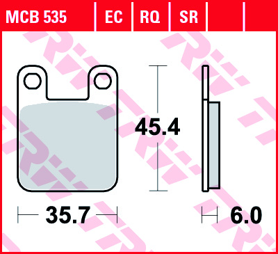 Fékbetét TRW Lucas MCB535 (Organikus) (Más anyagból LÁSD A KÉP ALATT)