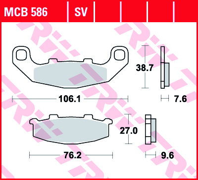 Fékbetét TRW Lucas MCB586 (Organikus)