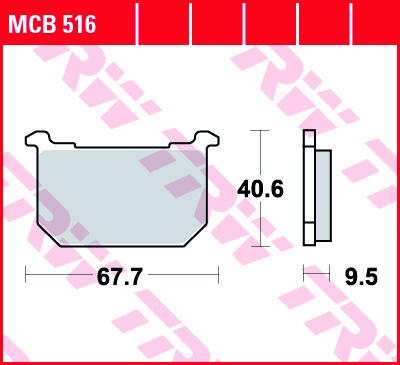 Fékbetét TRW Lucas MCB516 (Organikus)
