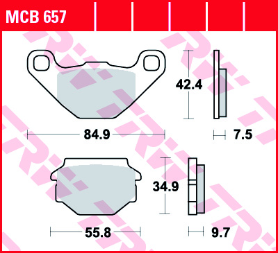 Fékbetét TRW Lucas MCB657 (Organikus)