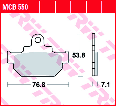 Fékbetét TRW Lucas MCB550 (Organikus)