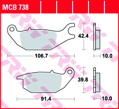 Fékbetét TRW Lucas MCB738 (Organikus)