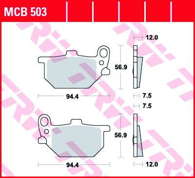 Fékbetét TRW Lucas MCB503 (Organikus)