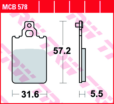 Fékbetét TRW Lucas MCB578 (Organikus)