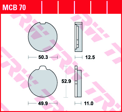 Fékbetét TRW Lucas MCB70 (Organikus)