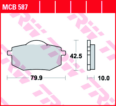Fékbetét TRW Lucas MCB587 (Organikus)