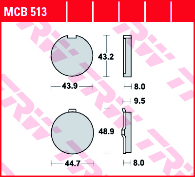 Fékbetét TRW Lucas MCB513 (Organikus)