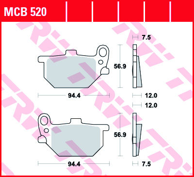 Fékbetét TRW Lucas MCB520 (Organikus)