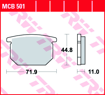 Fékbetét TRW Lucas MCB501 (Organikus)