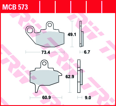 Fékbetét TRW Lucas MCB573 (Organikus)