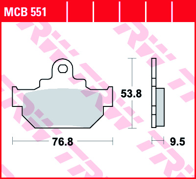 Fékbetét TRW Lucas MCB551 (Organikus)