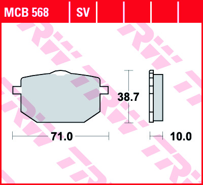 Fékbetét TRW Lucas MCB568 (Organikus)