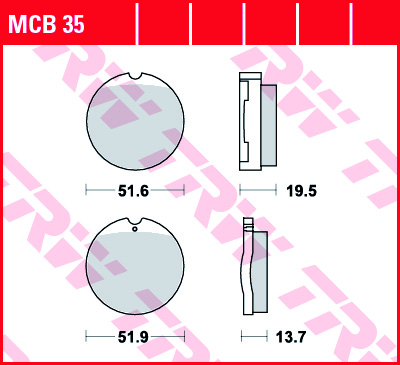 Fékbetét TRW Lucas MCB35 (Organikus)