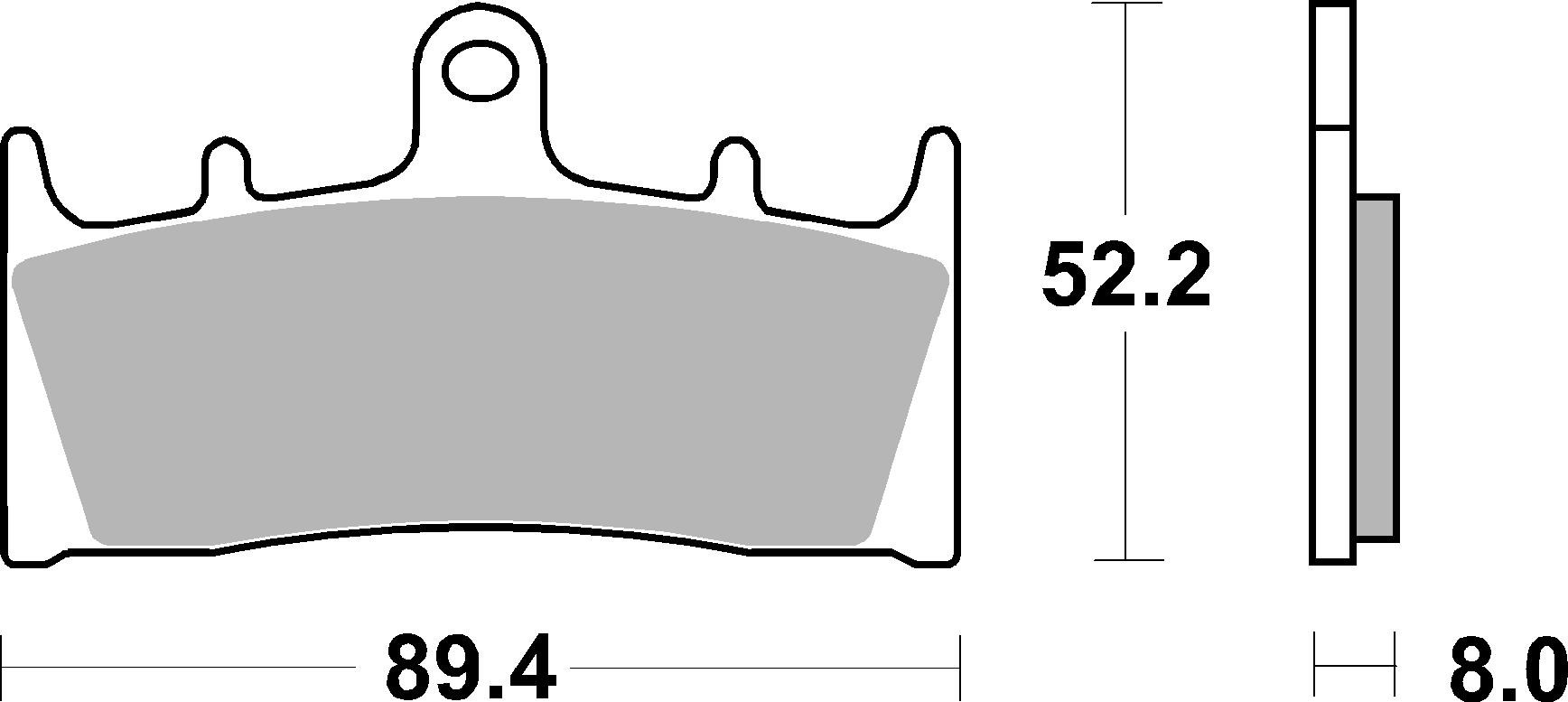Fékbetét Brembo 07SU1907 (Kerámia Karbon) (Más anyagból LÁSD A KÉP ALATT)