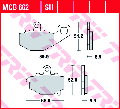 Fékbetét TRW Lucas Hátsó MCB662
