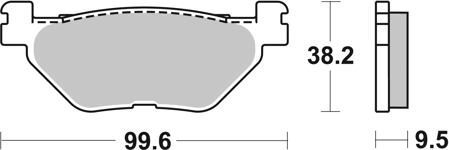 Fékbetét Brembo Hátsó 07YA3908