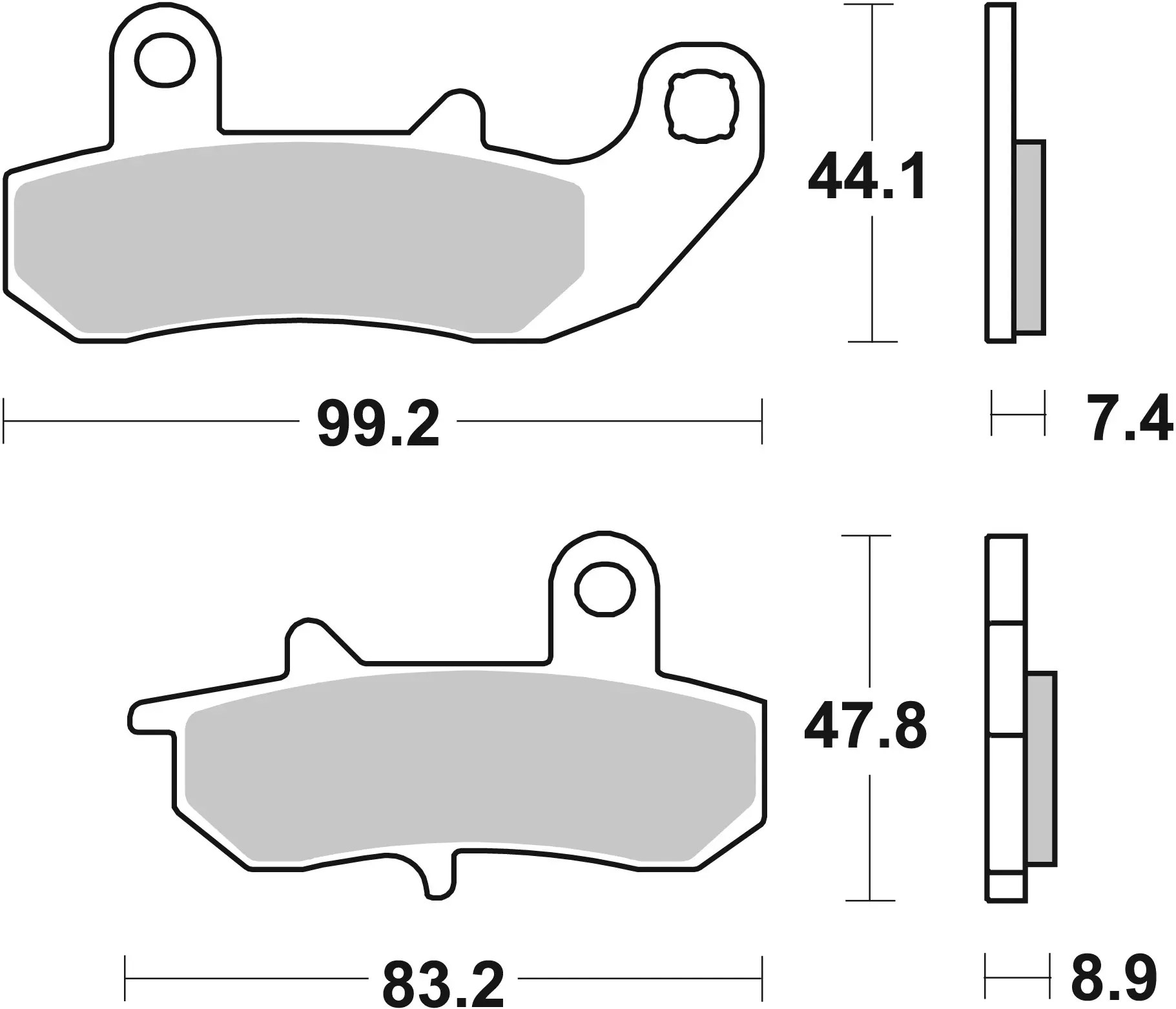 Fékbetét Brembo Hátsó 07SU1718