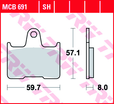 Fékbetét TRW Lucas Hátsó MCB691