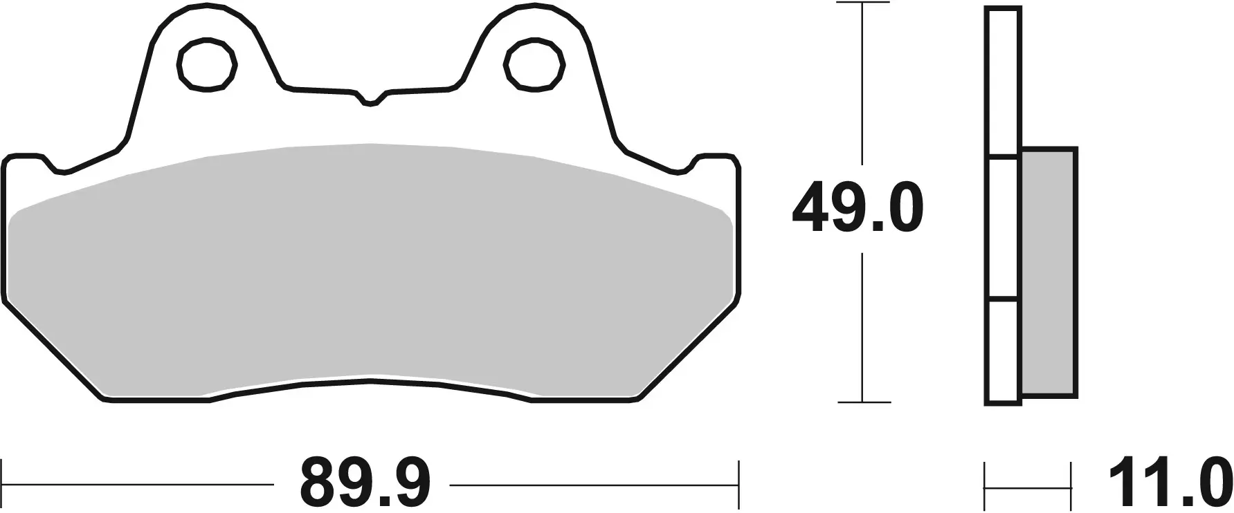 Fékbetét Brembo Hátsó 07HO1010